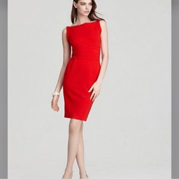 Diane Von Furstenberg Kimmie  Midi Dress in Cherry Red 🍒 - Picture 1 of 16
